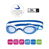 Schwimmbrille Fusion Air Blau-Weiß Tönung-Blau Linsen Zoggs 461012BLWHTBL