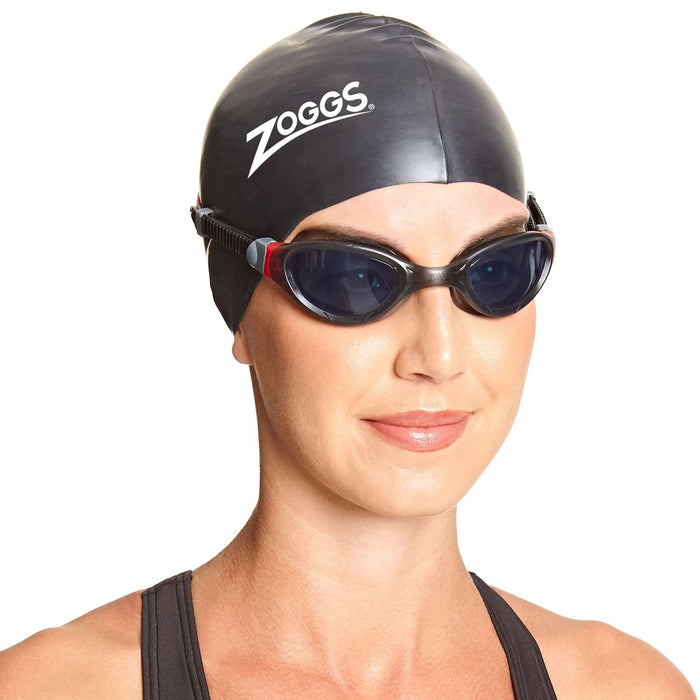 Schwimmbrille Phantom 2.0 Schwarz-Rot Tönung-Rauch Linsen Zoggs 461031BKRDTSM