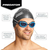 Schwimmbrille Predator Schwarz-Grün-Klar Klein Zoggs 461037BKGNCLRS