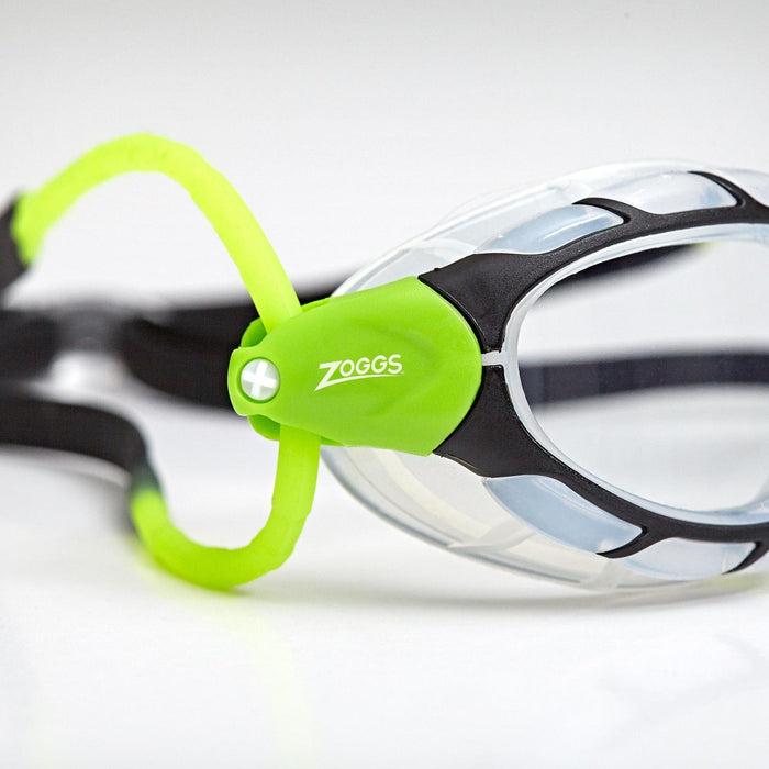 Schwimmbrille Predator Schwarz-Grün-Klar Klein Zoggs 461037BKGNCLRS