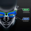 Schwimmbrille Predator Schwarz-Grün-Klar Klein Zoggs 461037BKGNCLRS