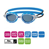 Schwimmbrille Predator Blau-Weiß Tönte-Rauch Linsen Standard Zoggs 461037BLWHTSMR