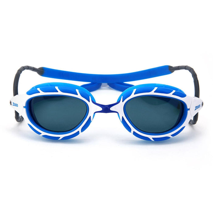 Schwimmbrille Predator Blau-Weiß Tönte-Rauch Linsen Standard Zoggs 461037BLWHTSMR