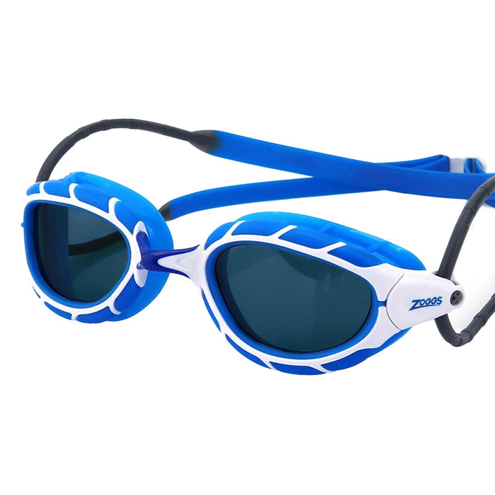 Schwimmbrille Predator Blau-Weiß Tönte-Rauch Linsen Standard Zoggs 461037BLWHTSMR