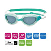 Schwimmbrille Predator Grün-Klar Tönte-Rauch Linsen Standard Zoggs 461037GNCLTSMR