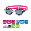 Schwimmbrille Predator Pink-Weiß Tönte-Rauch Linsen Standard Zoggs 461037PKWHTSMR