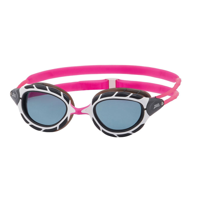 Schwimmbrille Predator Pink-Weiß Tönte-Rauch Linsen Standard Zoggs 461037PKWHTSMR