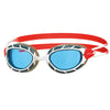 Schwimmbrille Predator Weiß-Rot Tönte-Blau Linsen Standard Zoggs 461037WHRDTBLR