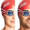 Schwimmbrille Predator Weiß-Rot Tönte-Blau Linsen Standard Zoggs 461037WHRDTBLR