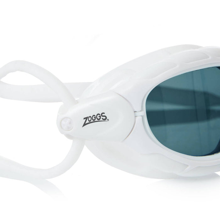 Schwimmbrille Predator Weiß Rauch Linsen Klein Zoggs 461037WHTSMS
