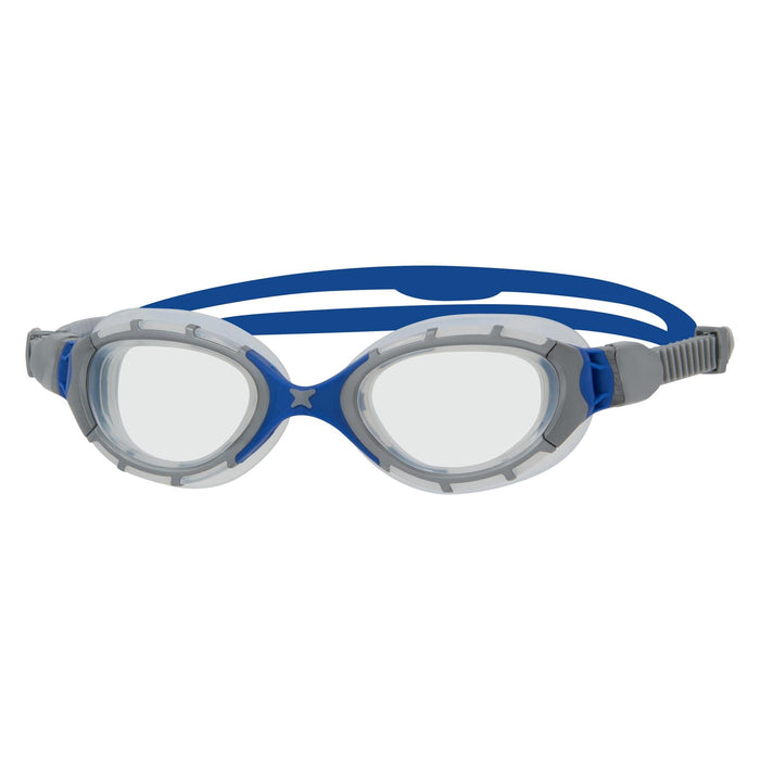 Schwimmbrille Predator Flex Grau-Blau-Klar Standard Zoggs 461041GYBLCLRR