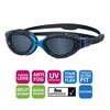 Schwimmbrille Predator Flex Grau-Blau-Raucht Klein Zoggs 461041GYBLTSMS