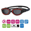 Schwimmbrille Predator Flex Polarisierend Schwarz-Rot-Rauch Standard Zoggs 461043BKRDPSMR