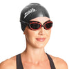 Schwimmbrille Predator Flex Polarisierend Schwarz-Rot-Rauch Standard Zoggs 461043BKRDPSMR
