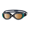 Schwimmbrille Predator Flex Polarisierend Ultra Schwarz-Grün Klein Zoggs 461046BKGNPCPS