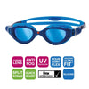 Schwimmbrille Predator Flex Titan Blau Verspiegelte-Blau Linsen Standard Zoggs 461054BLBLMBLR