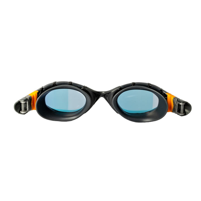 Schwimmbrille Predator Flex Titan Grau-Schwarz Verspiegelte-Orange Linsen Standard Zoggs 461054GYBKMO