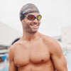 Schwimmbrille Predator Flex Titan Grau-Schwarz Verspiegelte-Orange Linsen Standard Zoggs 461054GYBKMO