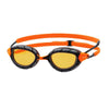 Schwimmbrille Predator Flex Titan Grau-Schwarz Verspiegelte-Orange Linsen Klein Zoggs 461054GYBKMORS