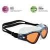 Schwimmmaske Tri Vision Grau-Schwarz Getönte Kupferlinsen Zoggs 461075GYBKTCP