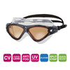 Schwimmmaske Tri Vision Grau-Schwarz Getönte Kupferlinsen Zoggs 461075GYBKTCP