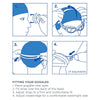 Schwimmmaske Tri Vision Grau-Schwarz Getönte Kupferlinsen Zoggs 461075GYBKTCP