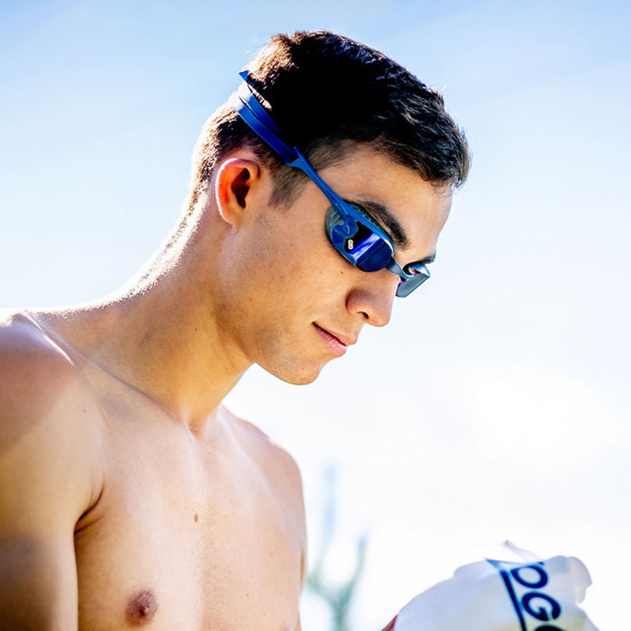Schwimmbrille Raptor Hcb Titan Blau-Grau Verspiegelte-Dunkel-Blau Linsen Zoggs 461085BLGYMDB