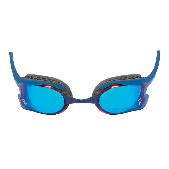Schwimmbrille Raptor Hcb Titan Blau-Grau Verspiegelte-Dunkel-Blau Linsen Zoggs 461085BLGYMDB