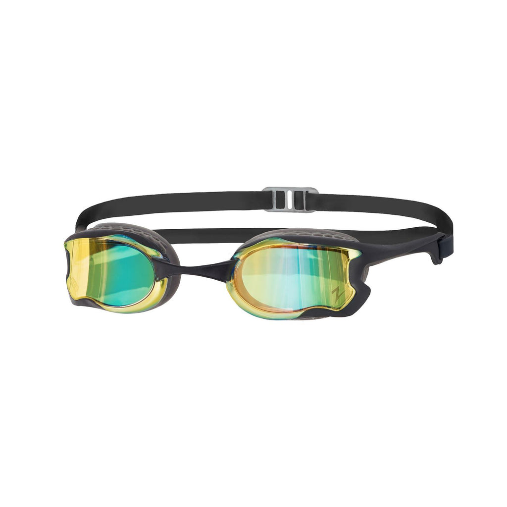 Schwimmbrille Raptor Hcb Titan Grau-Schwarz Verspiegelte-Blaue Linsen Zoggs 461085GYBKMBL