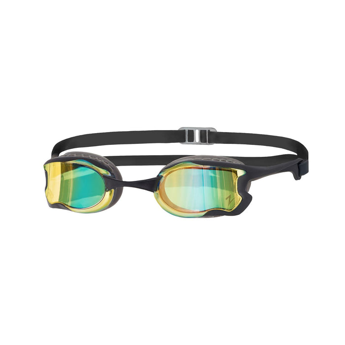 Schwimmbrille Raptor Hcb Titan Grau-Schwarz Verspiegelte-Blaue Linsen Zoggs 461085GYBKMBL