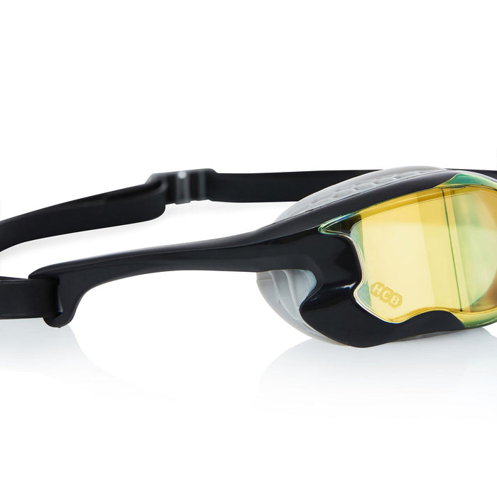 Schwimmbrille Raptor Hcb Titan Grau-Schwarz Verspiegelte-Blaue Linsen Zoggs 461085GYBKMBL