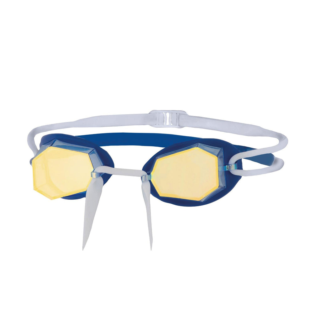 Schwimmbrille Diamond Titan-Blau-Weiß Verspiegelte Gold Linsen Zoggs 461090BLWHMGD