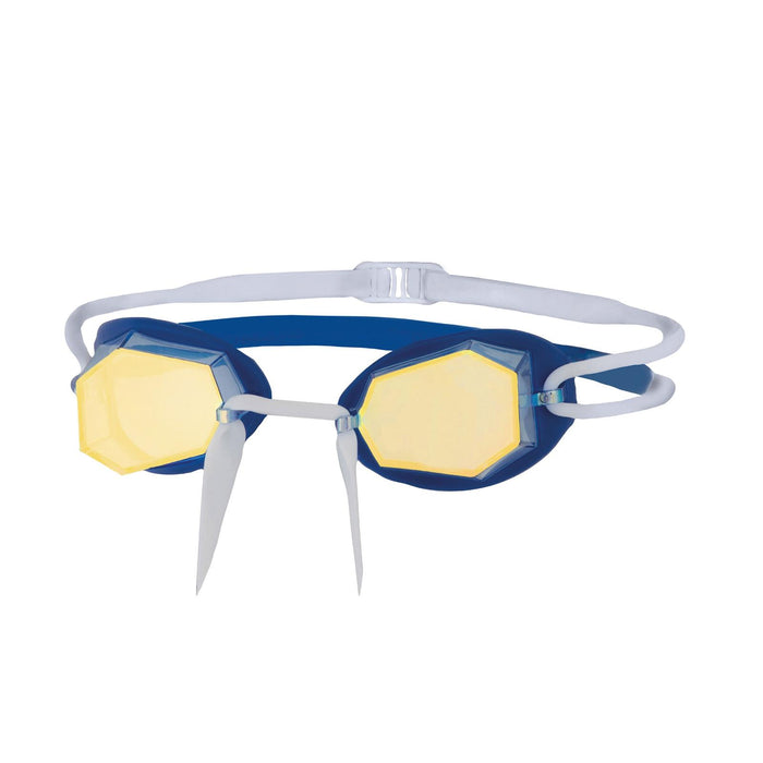 Schwimmbrille Diamond Titan-Blau-Weiß Verspiegelte Gold Linsen Zoggs 461090BLWHMGD