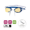 Schwimmbrille Diamond Titan-Blau-Weiß Verspiegelte Gold Linsen Zoggs 461090BLWHMGD