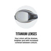 Schwimmbrille Diamond Titan-Grau-Schwarz Verspiegelte Rote Linsen Zoggs 461090GYBKMRD