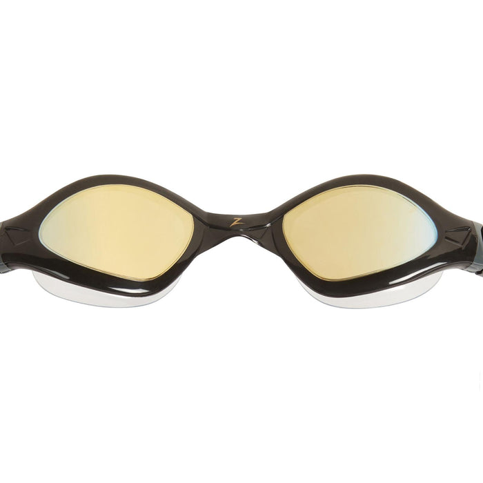 Schwimmbrille Tiger Lsr++ Titan Schwarz-Grau Gespiegeltes-Gold Linsen Klein Zoggs 461092BKGYMGDS