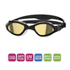 Schwimmbrille Tiger Lsr++ Titan Schwarz-Grau Gespiegeltes-Gold Linsen Klein Zoggs 461092BKGYMGDS