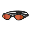 Schwimmbrille Tiger Lsr+ Titan Schwarz-Grau Gespiegeltes-Rot Linsen Regular Zoggs 461092BKGYMRDR