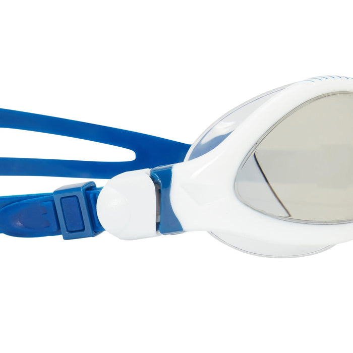 Schwimmbrille Tiger Lsr+ Titan Weiß-Blau Gespiegeltes-Rauch Linsen Regular Zoggs 461092WHBLMSMR