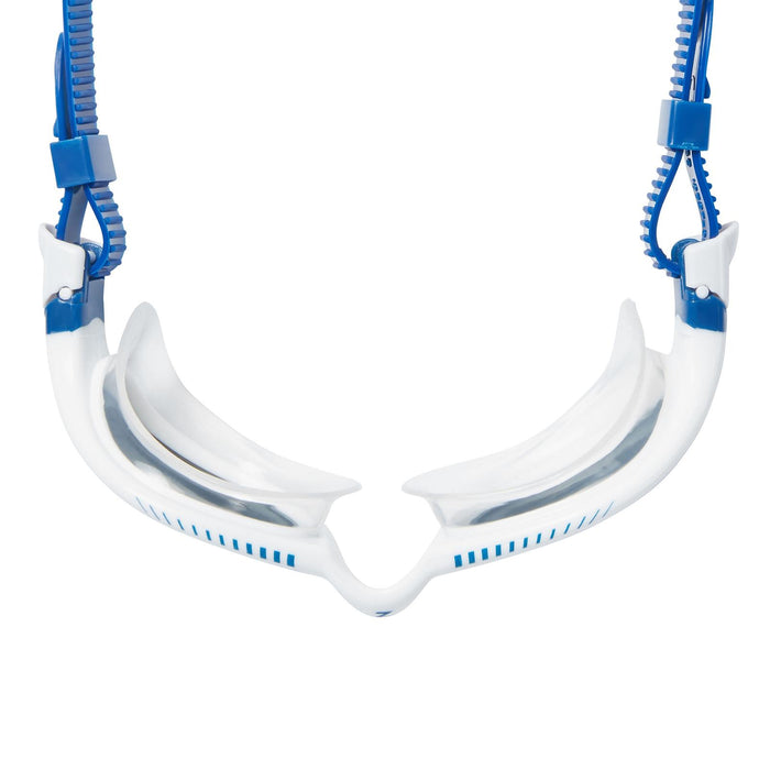 Schwimmbrille Tiger Lsr+ Titan Weiß-Blau Gespiegeltes-Rauch Linsen Regular Zoggs 461092WHBLMSMR