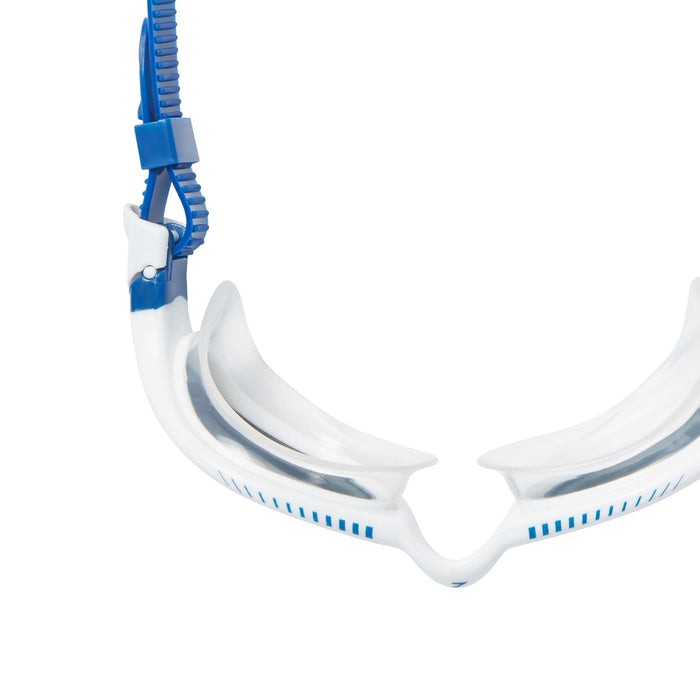 Schwimmbrille Tiger Lsr+ Titan Weiß-Blau Gespiegeltes-Rauch Linsen Klein Zoggs 461092WHBLMSMS