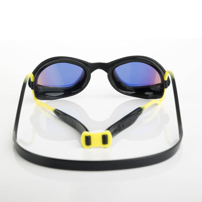 Schwimmbrille Tiger Titan Schwarz-Gelb Gespiegeltes-Limette Linsen Regular Zoggs 461094BKYLMLMR