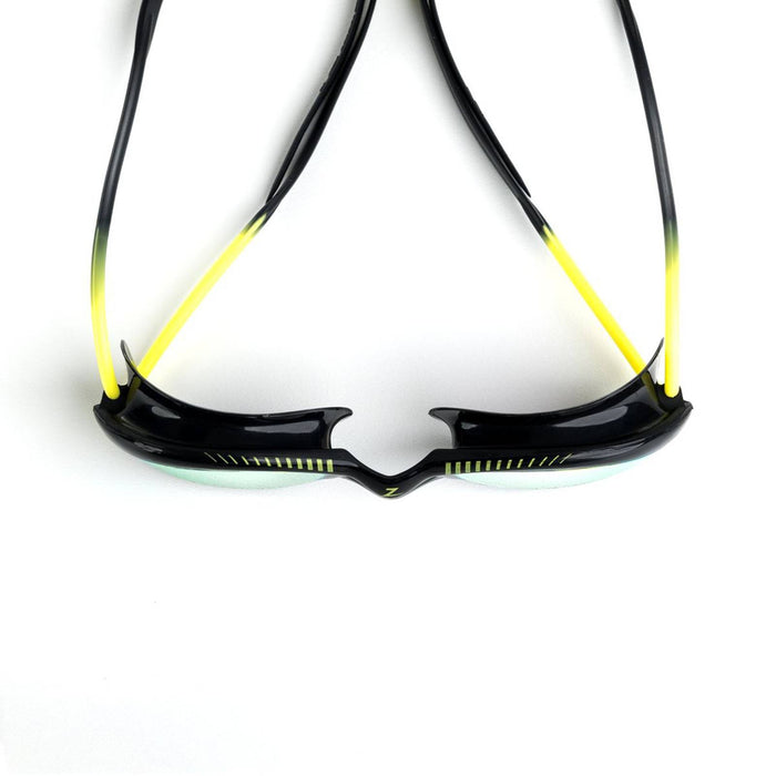Schwimmbrille Tiger Titan Schwarz-Gelb Gespiegeltes-Limette Linsen Regular Zoggs 461094BKYLMLMR