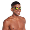 Schwimmbrille Tiger Titan Schwarz-Gelb Gespiegeltes-Limette Linsen Regular Zoggs 461094BKYLMLMR