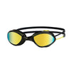 Schwimmbrille Tiger Titan Schwarz-Gelb Gespiegeltes-Limette Linsen Klein Zoggs 461094BKYLMLMS