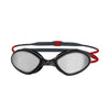 Schwimmbrille Tiger Titan Grau-Rot Gespiegeltes-Rauch Linsen Regular Zoggs 461094GYRDMSMR