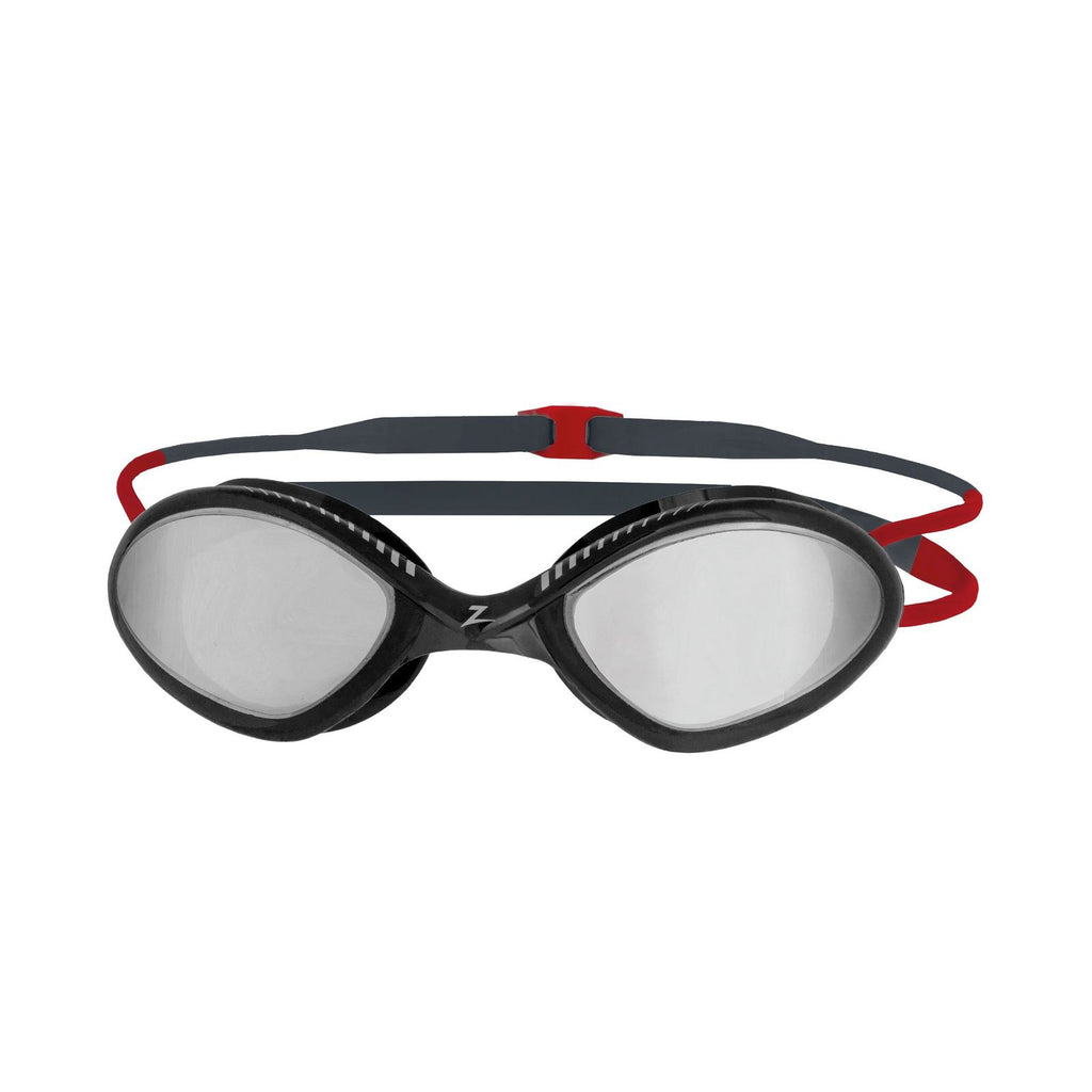 Schwimmbrille Tiger Titan Grau-Rot Gespiegeltes-Rauch Linsen Klein Zoggs 461094GYRDMSMS