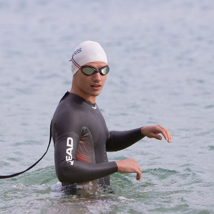 Schwimmbrille Tiger Titan Grau-Rot Gespiegeltes-Rauch Linsen Klein Zoggs 461094GYRDMSMS