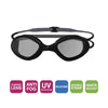 Schwimmbrille Tiger Schwarz-Grau Tönung-Rauch Linsen Regular Zoggs 461095BKGYTSMR