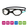 Schwimmbrille Tiger Schwarz-Türkis Klein Zoggs 461095BKTQCLRS